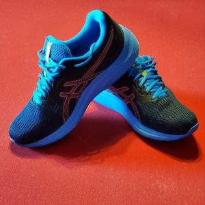 ASICS athletic running shoes.